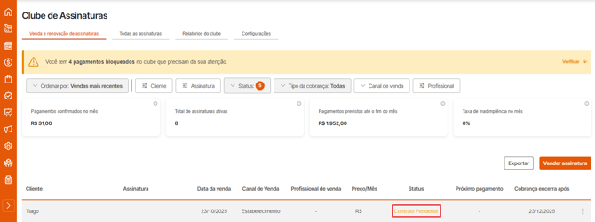 contrato pendente