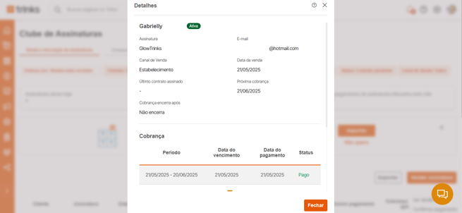 detalhes da assinatura - sem link