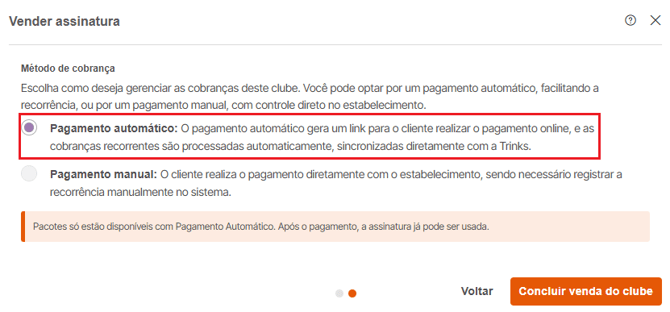pagamento automatico